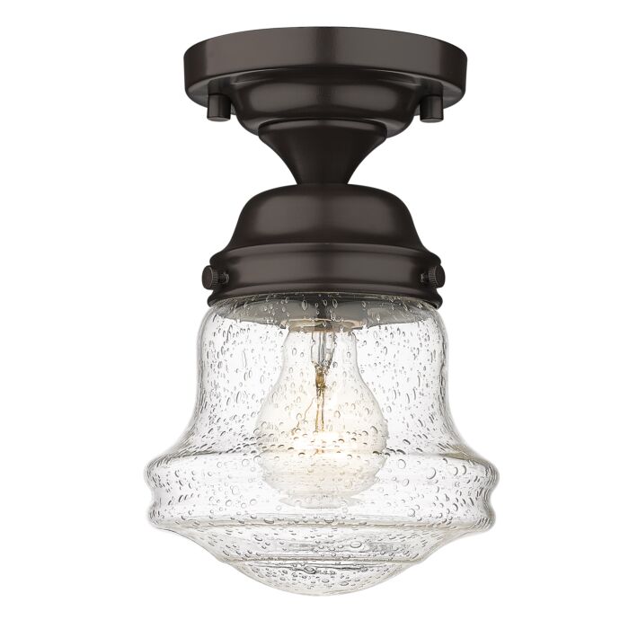Z Lite Vaughn 1 Light Flush Mount Ceiling Light In Bronze