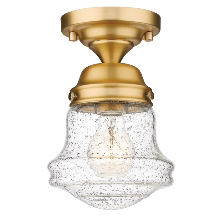 Z Lite Vaughn 1 Light Flush Mount Ceiling Light In Heritage Brass