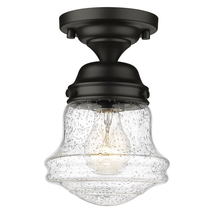 Z Lite Vaughn 1 Light Flush Mount Ceiling Light In Matte Black