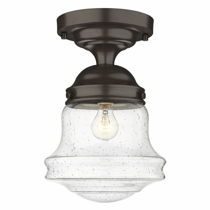 Z Lite Vaughn 1 Light Flush Mount Ceiling Light In Bronze