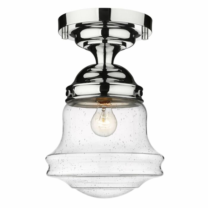 Z Lite Vaughn 1 Light Flush Mount Ceiling Light In Chrome