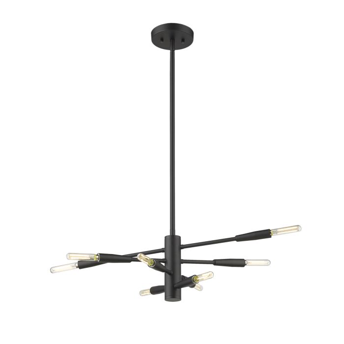 Z Lite Ascension 8 Light Chandelier In Matte Black