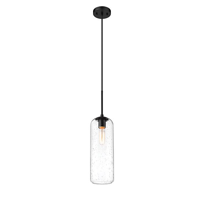 Z Lite Monty 1 Light Pendant Light In Matte Black