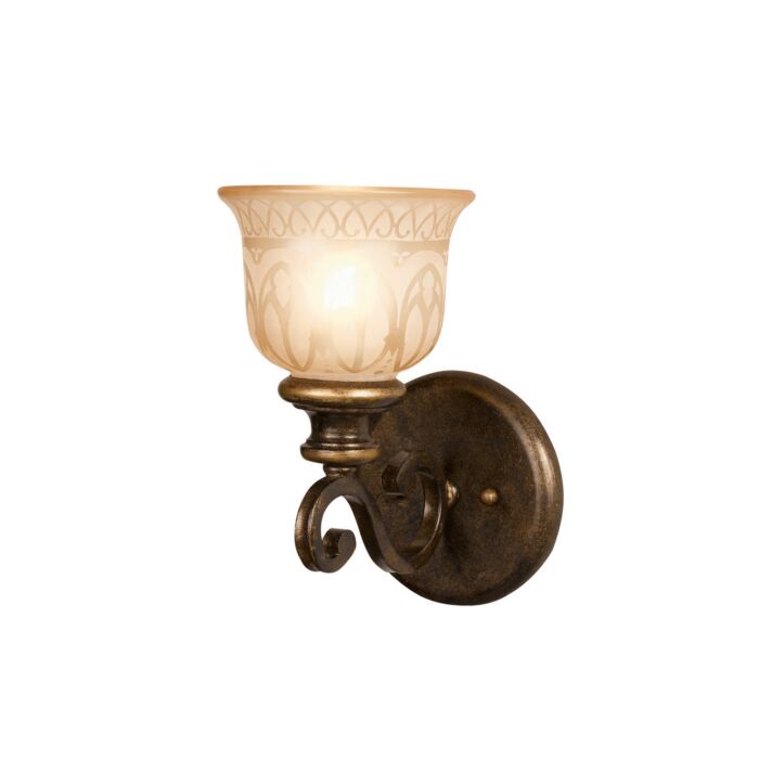 Crystorama Norwalk 11 Inch Wall Sconce in Bronze Umber