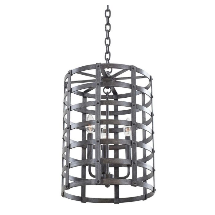 Kalco Townsend 3 Light Lantern in Vintage Iron