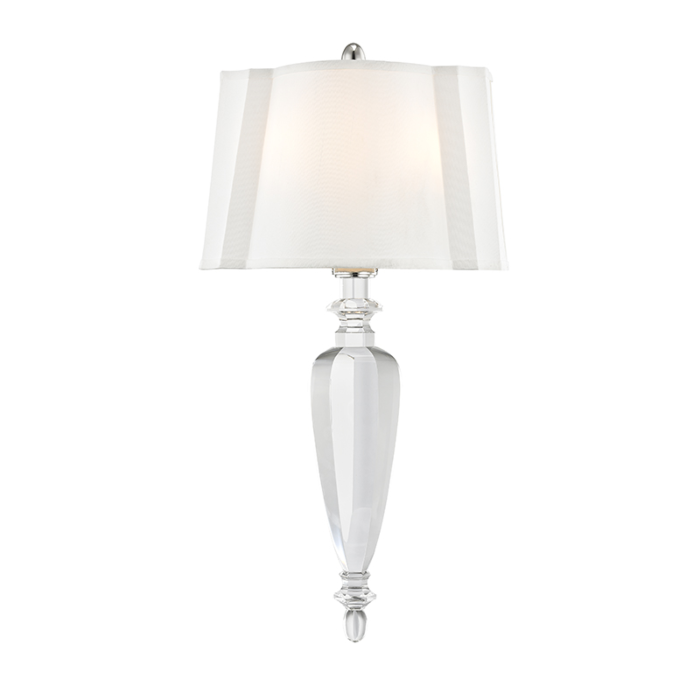 Hudson Valley Tipton 2 Light 24 Inch Wall Sconce in Polished Nickel
