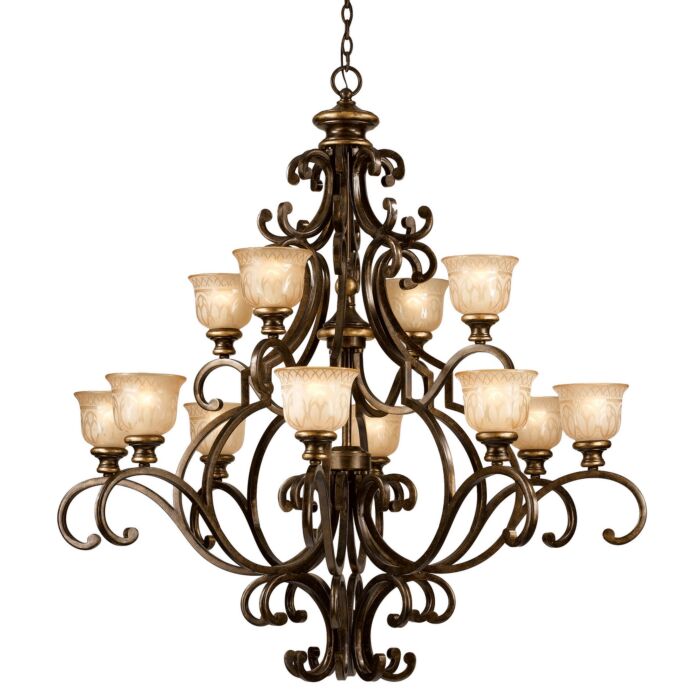 Crystorama Norwalk 12 Light 50 Inch Traditional Chandelier in Bronze Umber