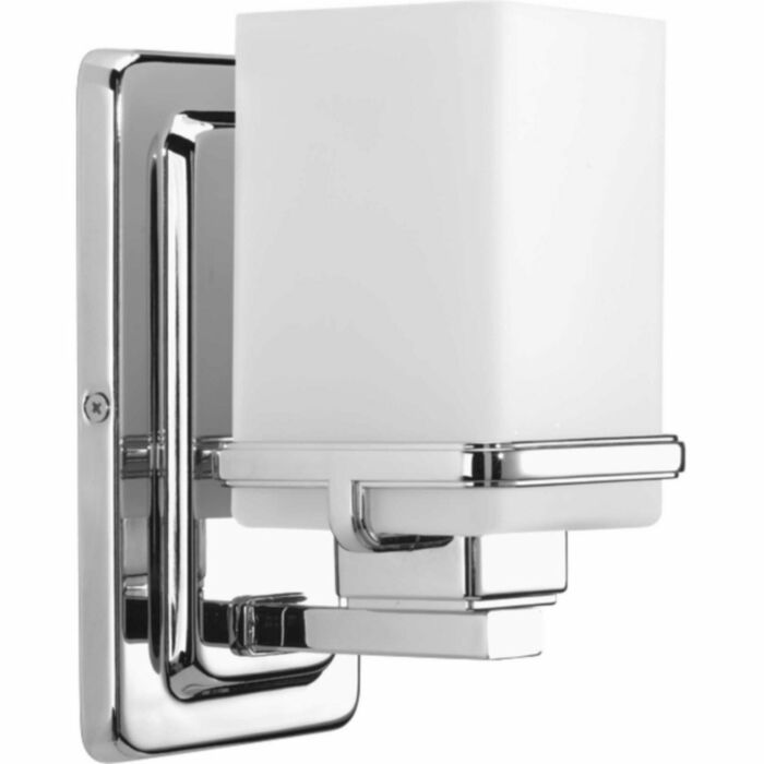 Metric 1-Light Bathroom Vanity Light in Polished Chrome
