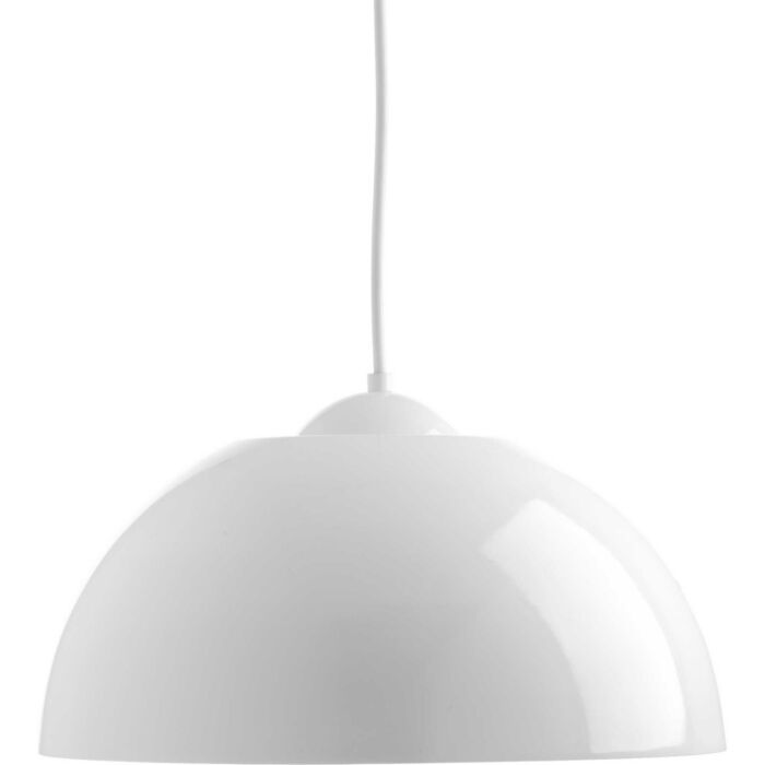 Dome LED 1-Light LED Pendant in White