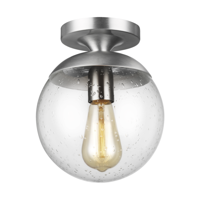 Sea Gull Leo   Hanging Globe Ceiling Light in Satin Aluminum