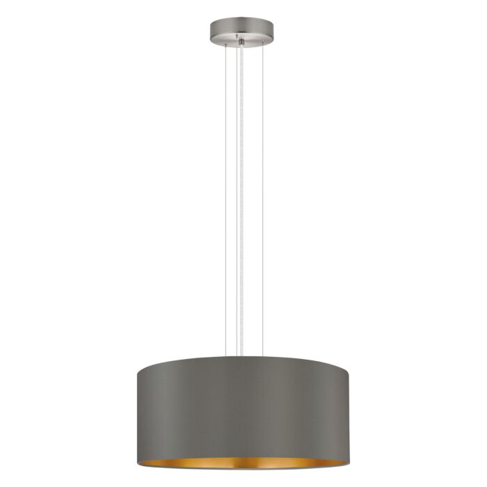 Maserlo 3-Light Pendant in Satin Nickel