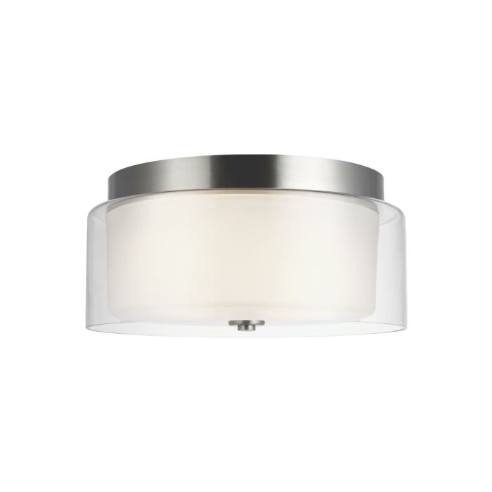 Sea Gull Elmwood Park 2 Light Ceiling Light in Brushed Nickel