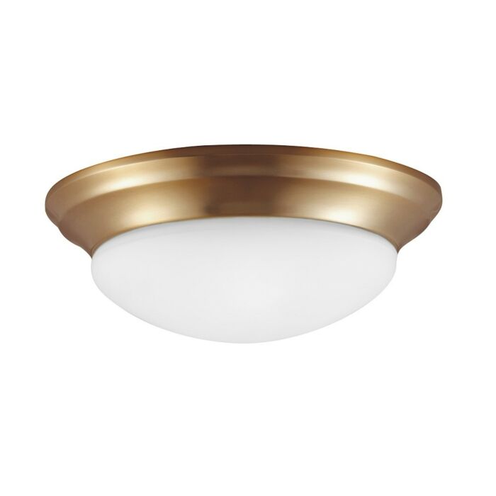 Sea Gull Nash 3 Light Ceiling Light in Satin Brass