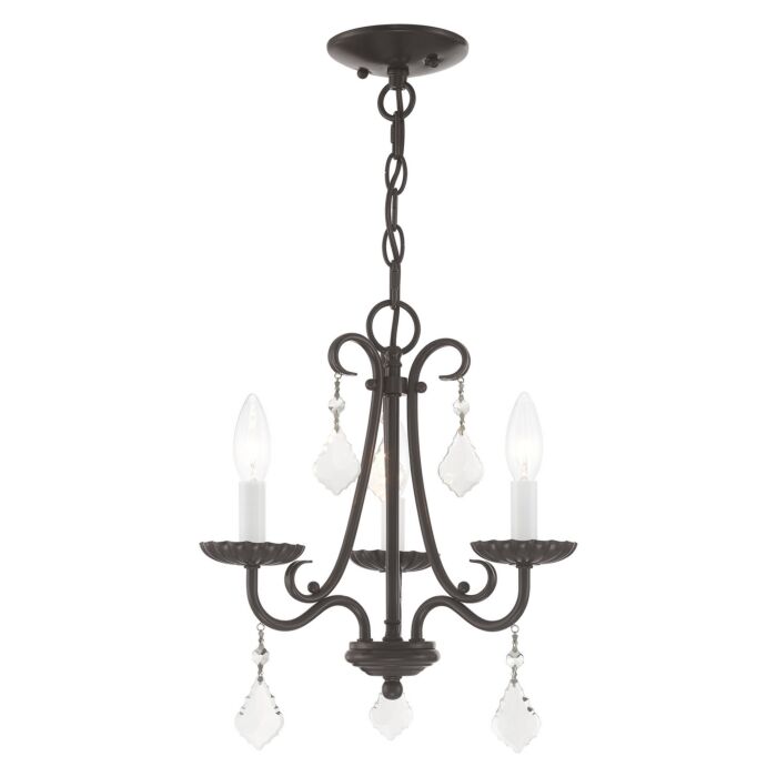 Daphne 3-Light Mini Chandelier in English Bronze