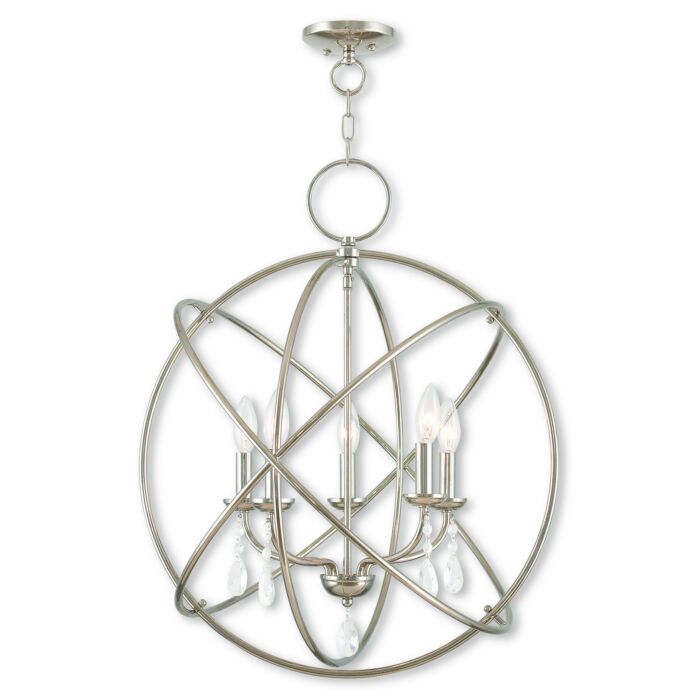 Aria 5-Light Chandelier in Polished Nickel