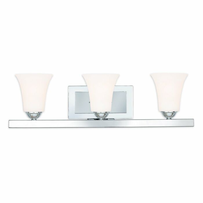 Ridgedale 3-Light Bathroom Vanity Light in Polished Chrome