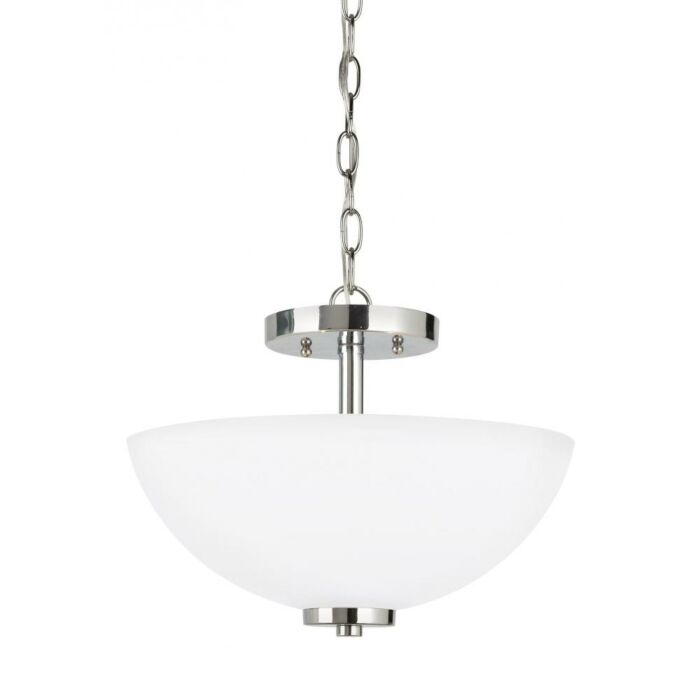 Sea Gull Oslo 2 Light Ceiling Light in Chrome
