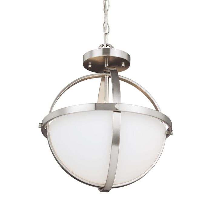 Sea Gull Alturas 2 Light Globe Ceiling Light in Brushed Nickel