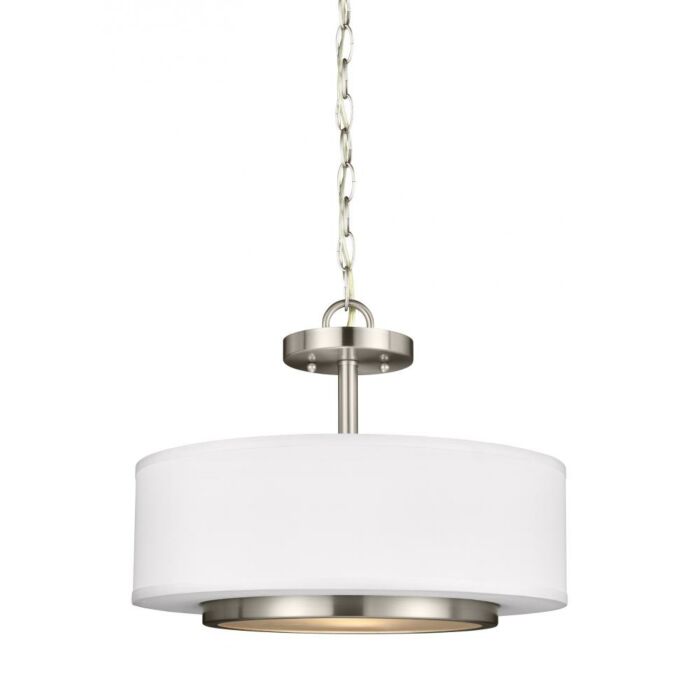 Sea Gull Nance 2 Light Ceiling Light in Brushed Nickel