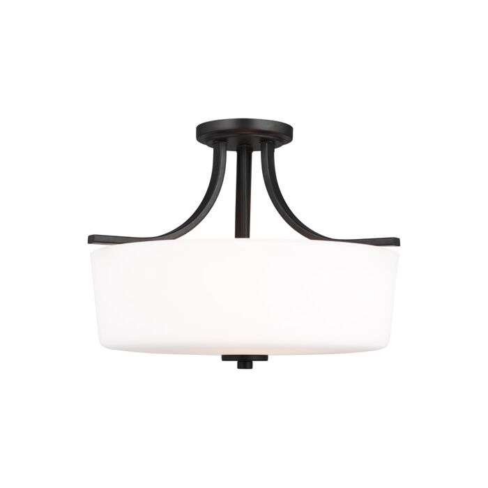 Sea Gull Kemal 3 Light Ceiling Light in Midnight Black