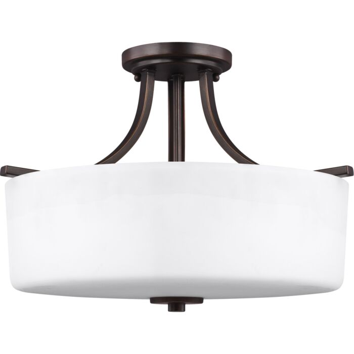 Sea Gull Canfield 3 Light Ceiling Light in Bronze