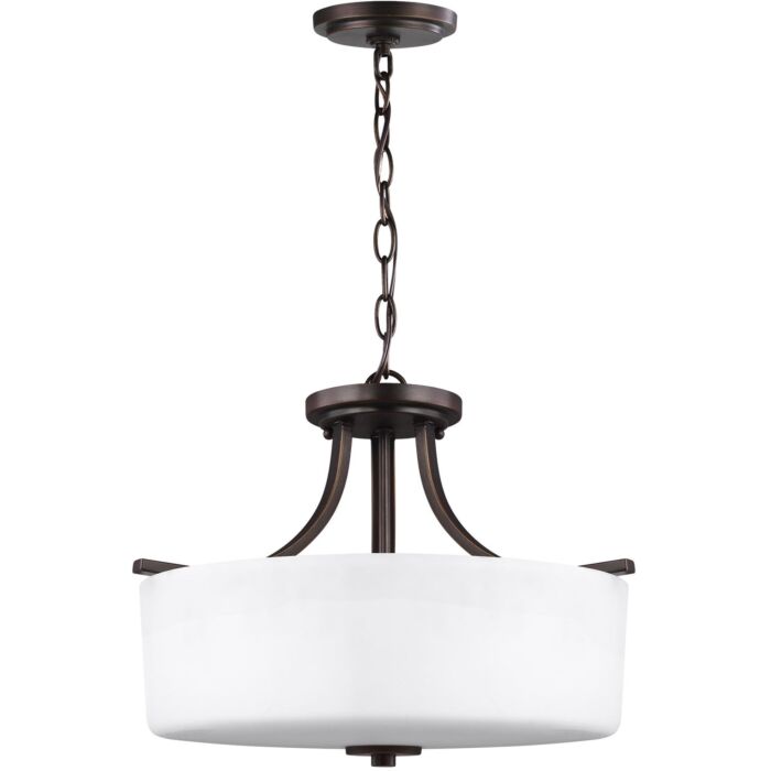 Sea Gull Canfield 3 Light Ceiling Light in Bronze