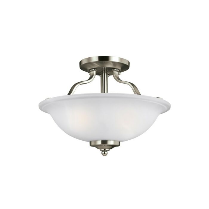 Sea Gull Emmons 2 Light Ceiling Light in Brushed Nickel