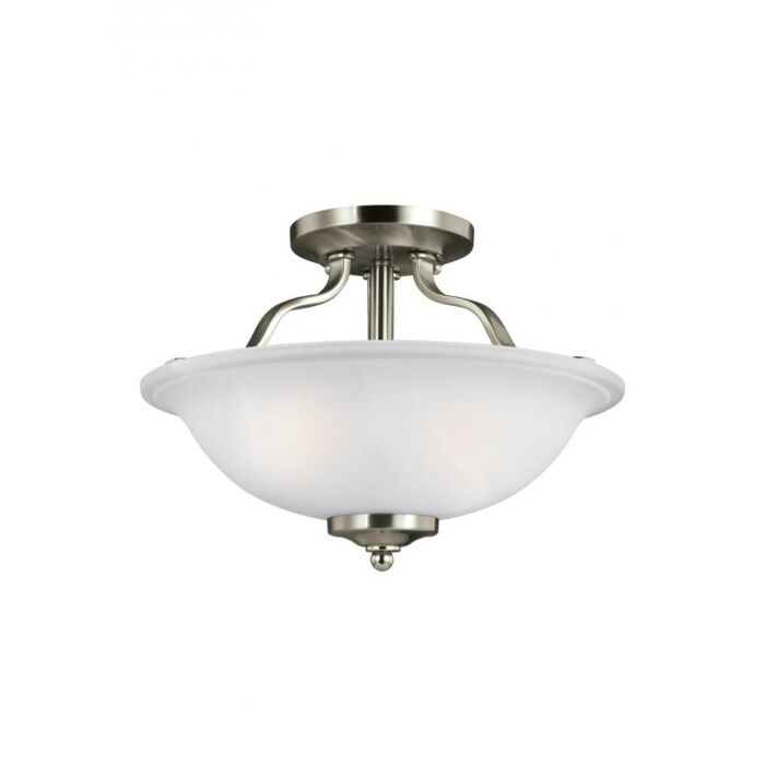 Sea Gull Emmons 2 Light Ceiling Light in Brushed Nickel