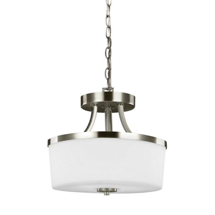 Sea Gull Hettinger 2 Light Ceiling Light in Brushed Nickel