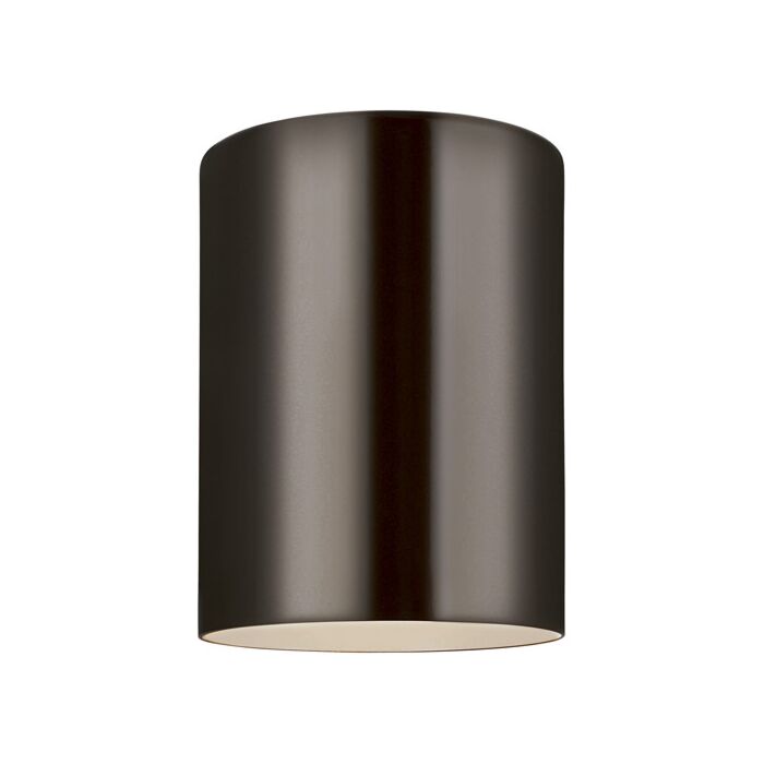 Sea Gull Cylinders Outdoor Ceiling Light in Bronze