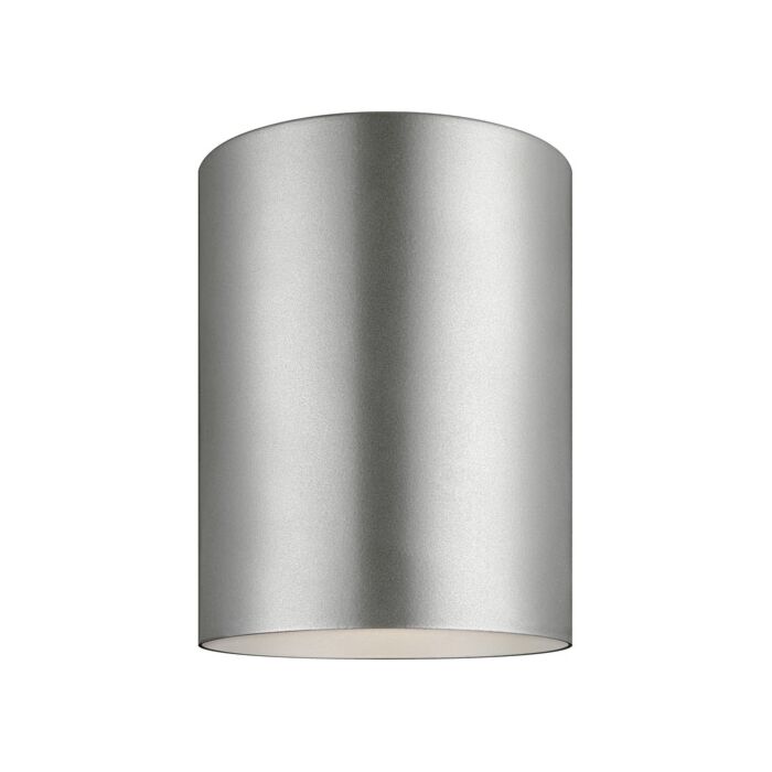 Sea Gull Cylinders Outdoor Ceiling Light in Painted Brushed Nickel