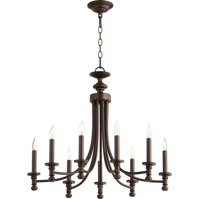 Nine Light Chandelier by Quorum