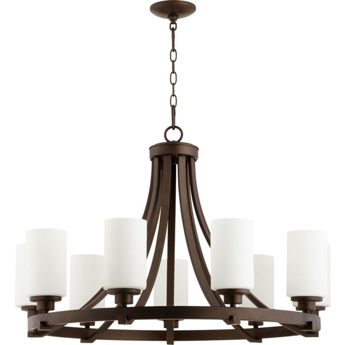 Nine Light Chandelier by Quorum
