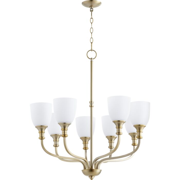 Eight Light Chandelier by Quorum