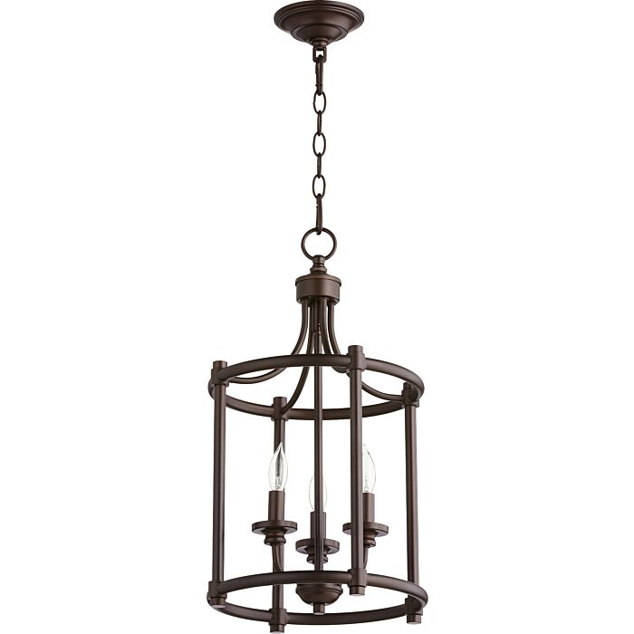 Three Light Entry Pendant by Quorum