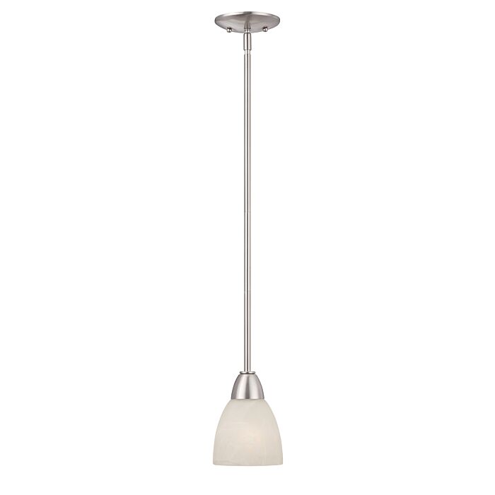Torino 1-Light Mini Pendant in Brushed Nickel