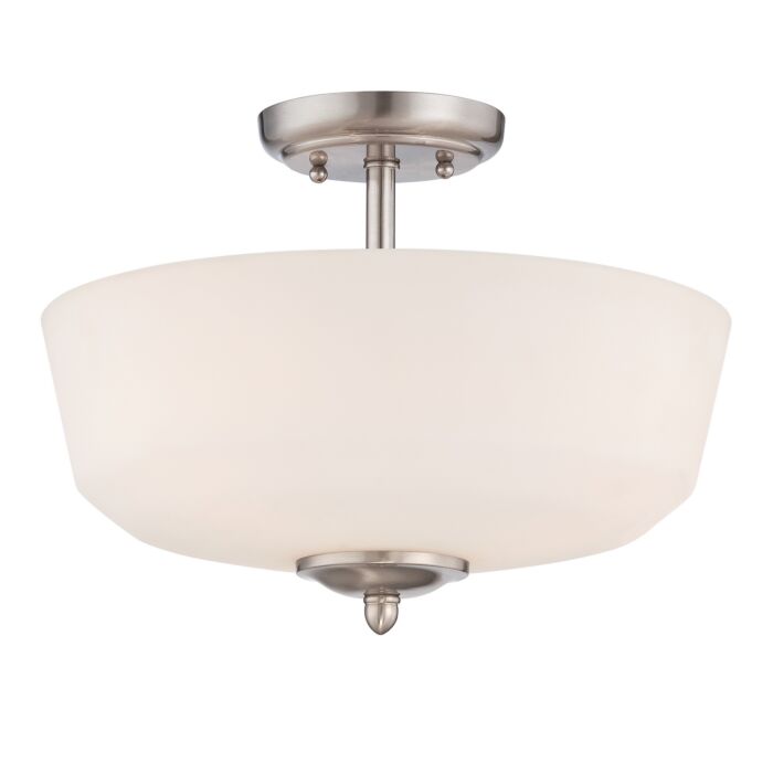 Darcy 3-Light Semi-Flush Mount in Brushed Nickel