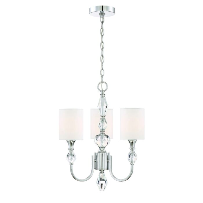 Evi 3-Light Chandelier in Chrome