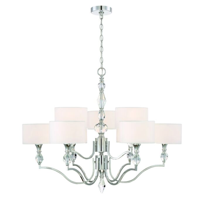 Evi 9-Light Chandelier in Chrome