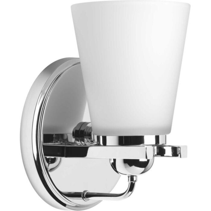 Flight 1-Light Bathroom Vanity Light in Polished Chrome