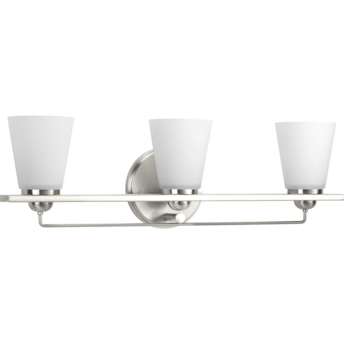 Flight 3-Light Bathroom Vanity Light Bracket in Brushed Nickel