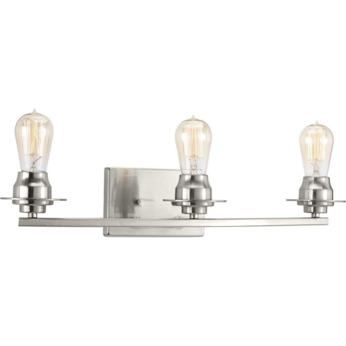 Debut 3-Light Bathroom Vanity Light in Brushed Nickel