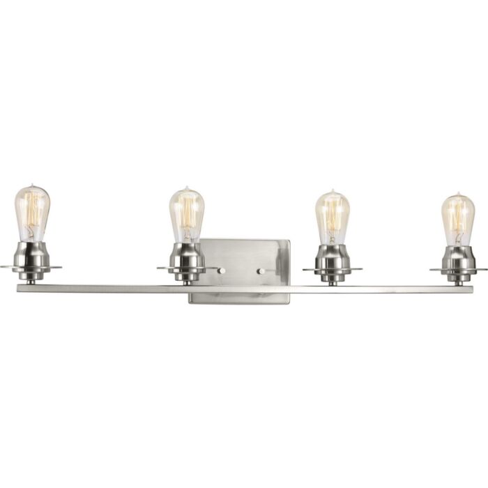 Debut 4-Light Bathroom Vanity Light in Brushed Nickel