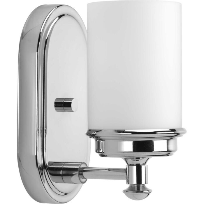 Glide 1-Light Bathroom Vanity Light in Polished Chrome