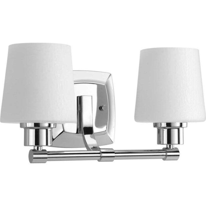 Glance 2-Light Bathroom Vanity Light in Polished Chrome