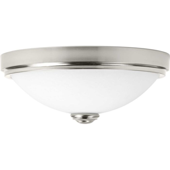 LED Linen 1-Light LED Flush Mount in Brushed Nickel
