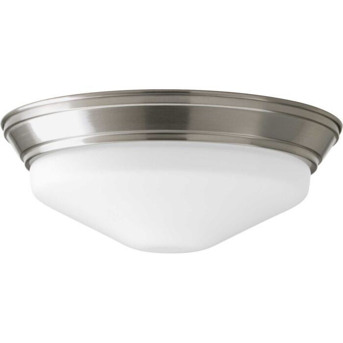 LED Flush - Angled 1-Light LED Flush Mount in Brushed Nickel