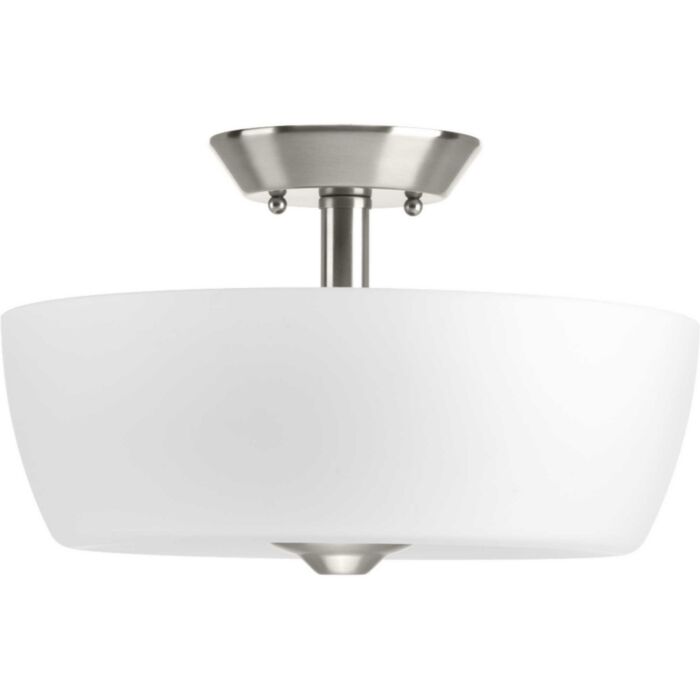 Leap 2-Light Semi-Flush Mount in Brushed Nickel
