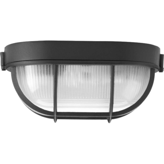 Bulkheads 1-Light Flush Mount in Black