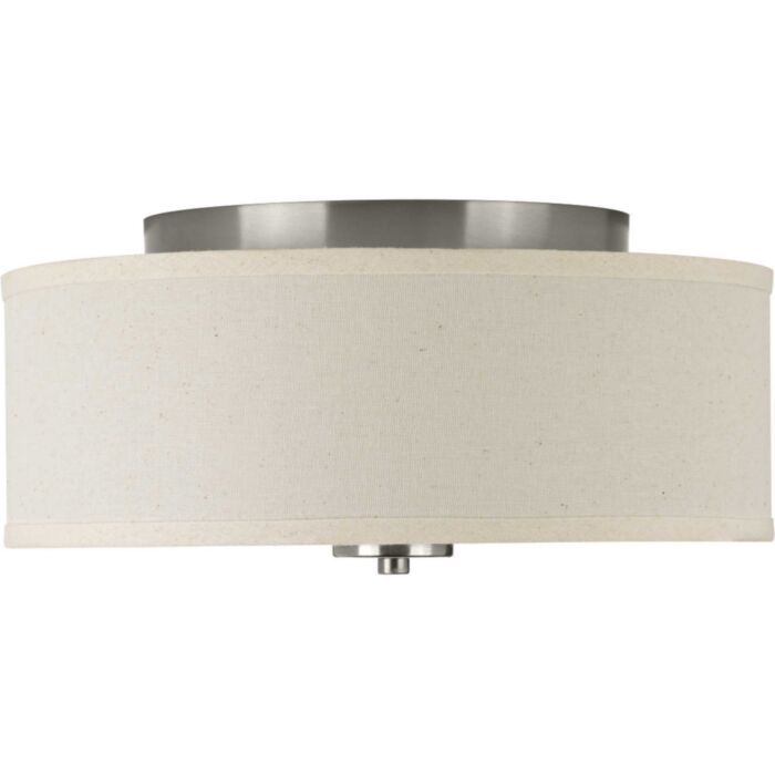 Inspire 2-Light Flush Mount in Brushed Nickel
